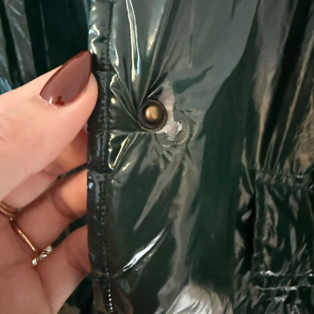 Urban Outfitters Mila Longline Parka Jacket in Green. Size Medium - Picture 8 of 11